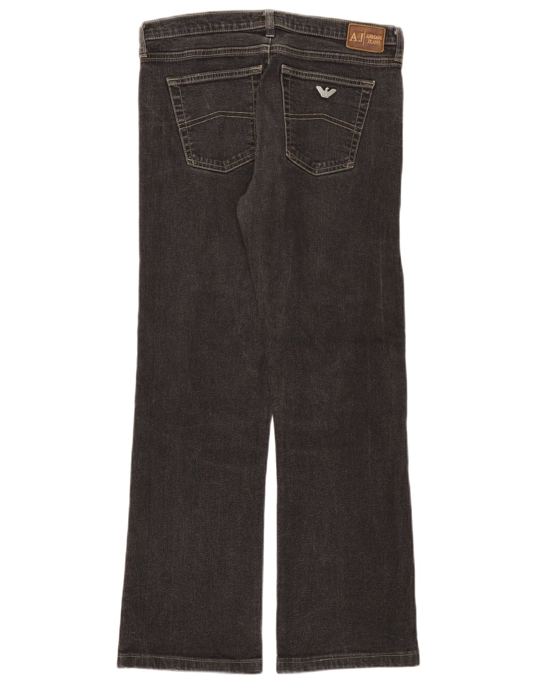 Armani Damen Bootcut Jeans W29 L28 Schwarze Baumwolle