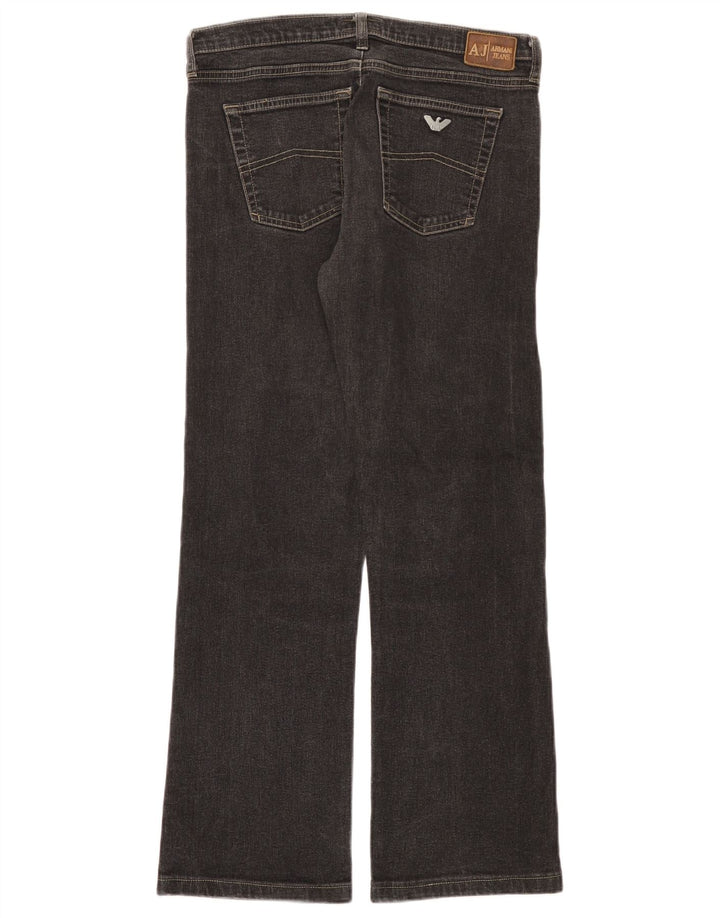 Armani Damen Bootcut Jeans W29 L28 Schwarze Baumwolle