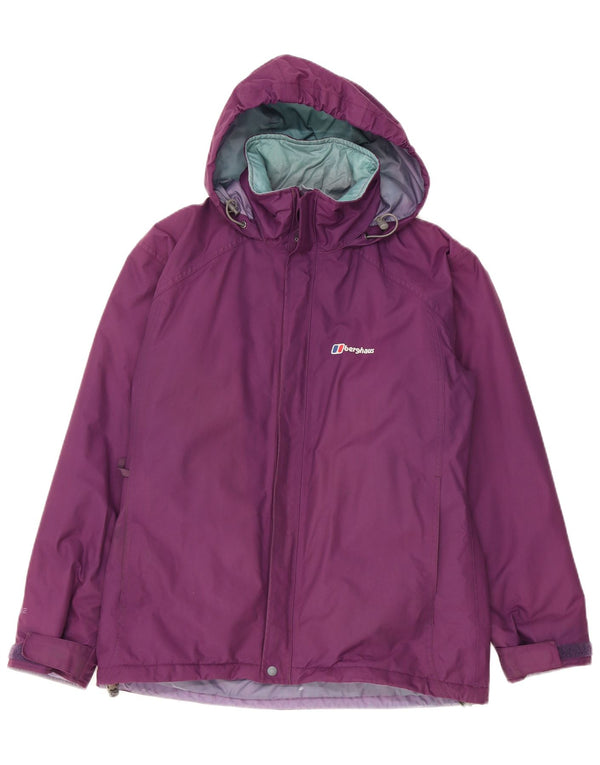Berghaus Damen-Windbreakerjacke mit Kapuze, UK 12, mittelviolettes Nylon