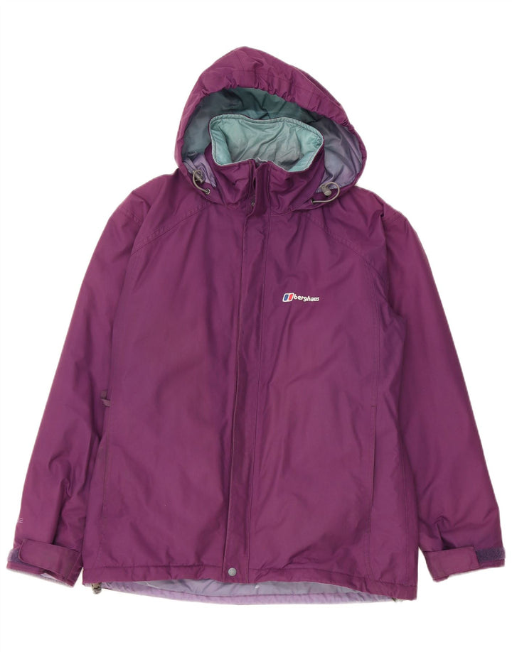 Berghaus Damen-Windbreakerjacke mit Kapuze, UK 12, mittelviolettes Nylon