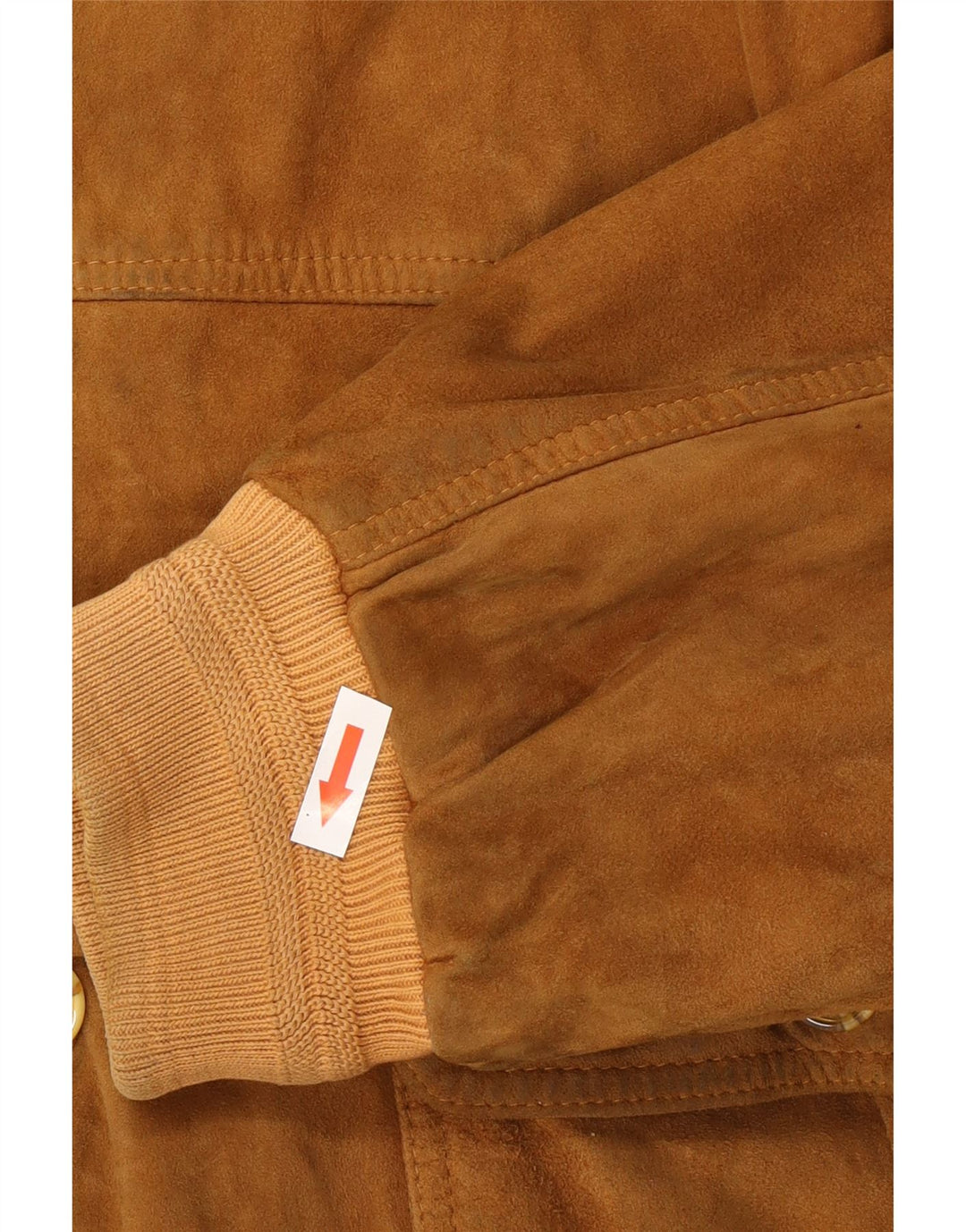 Vintage Herren Wildleder Bomberjacke UK 42 XL Beige Leder