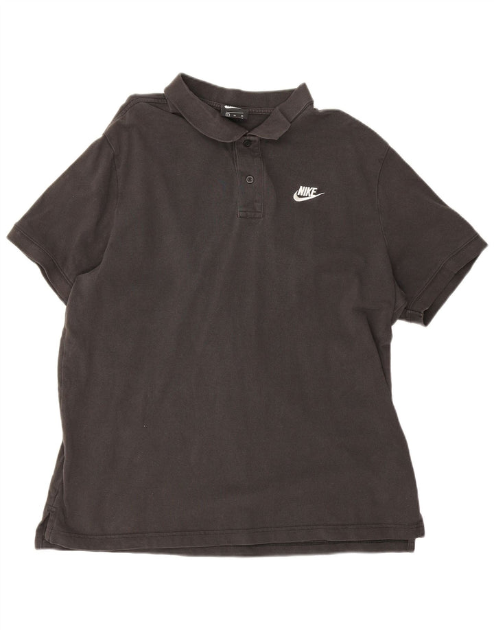Nike Herren-Poloshirt XL aus schwarzer Baumwolle