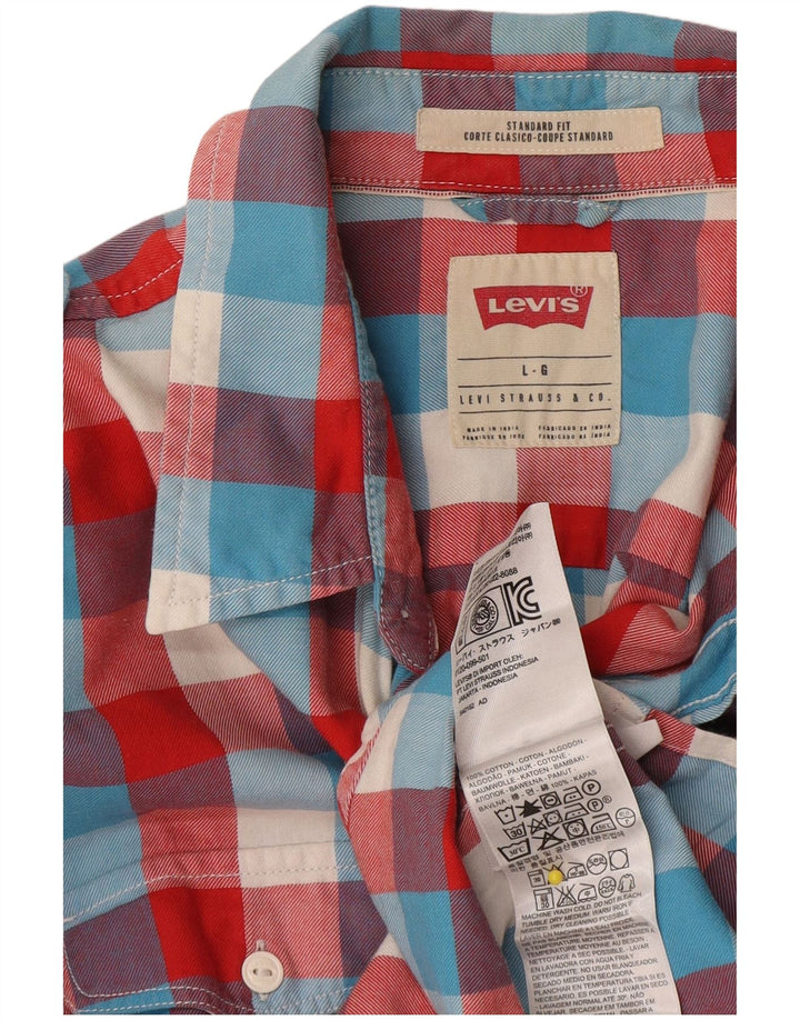Levi's Herren-Hemd in Standard-Passform, groß, mehrfarbig, kariert, Baumwolle