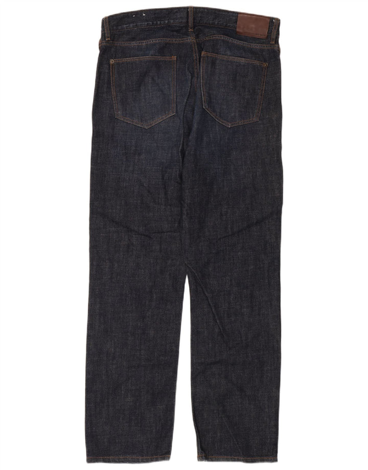 Fat Face Herren Straight Jeans W34 L32 Blaue Baumwolle