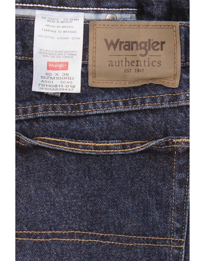 Wrangler Herren Straight Jeans W40 L36 Marineblaue Baumwolle