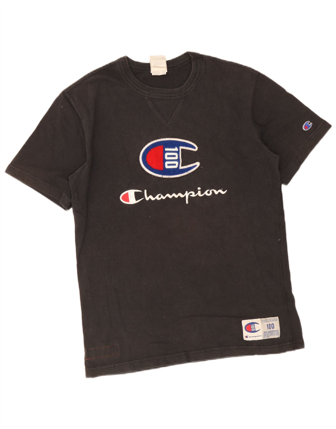 Champion Herren-T-Shirt mit Grafik, mittelschwarze Baumwolle
