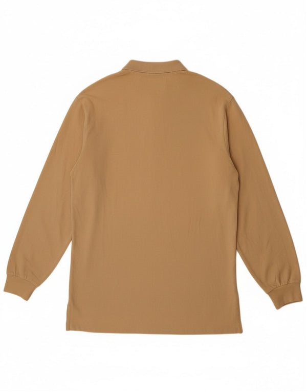 Polo Ralph Lauren Mens Long Sleeve Polo Shirt Large Yellow Cotton