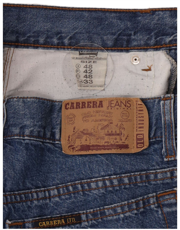 Carrera Herren Denim Shorts IT 48 Medium W33 Blaue Baumwolle