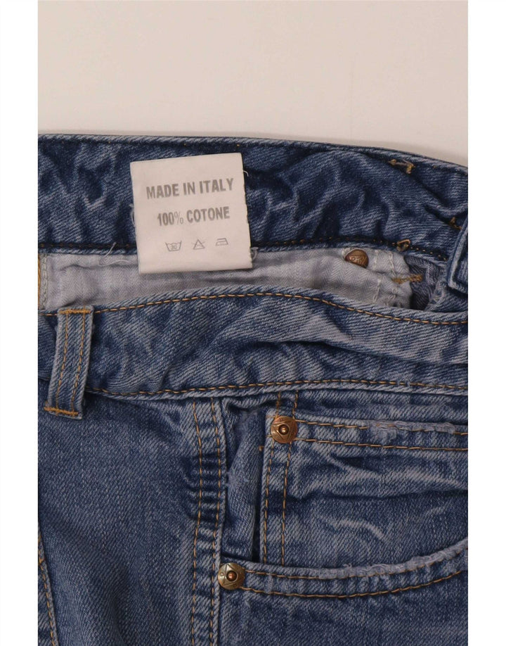 Roy Rogers Damen Straight Jeans W30 L34 Blaue Baumwolle