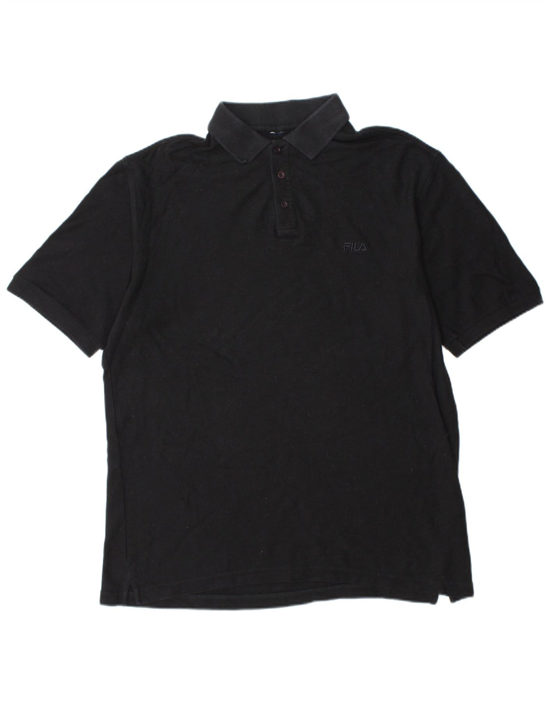 FILA Herren Poloshirt XL Schwarz Baumwolle