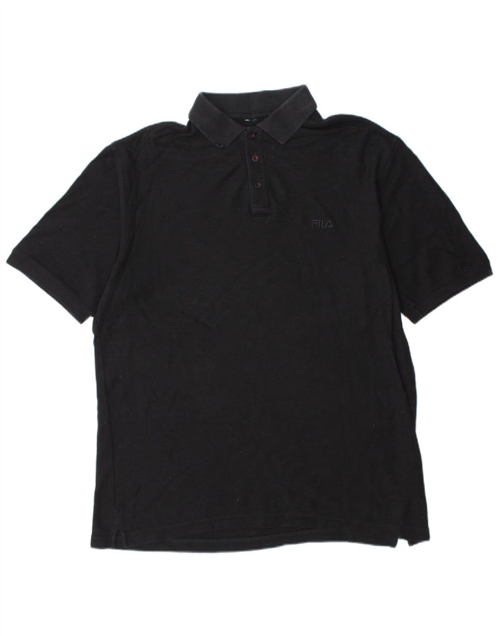 FILA Herren Poloshirt XL Schwarz Baumwolle