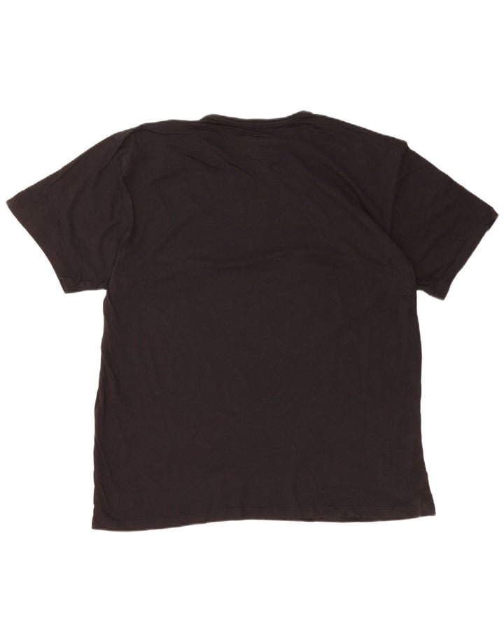 CALVIN KLEIN Herren T-Shirt Top XL Schwarz Baumwolle