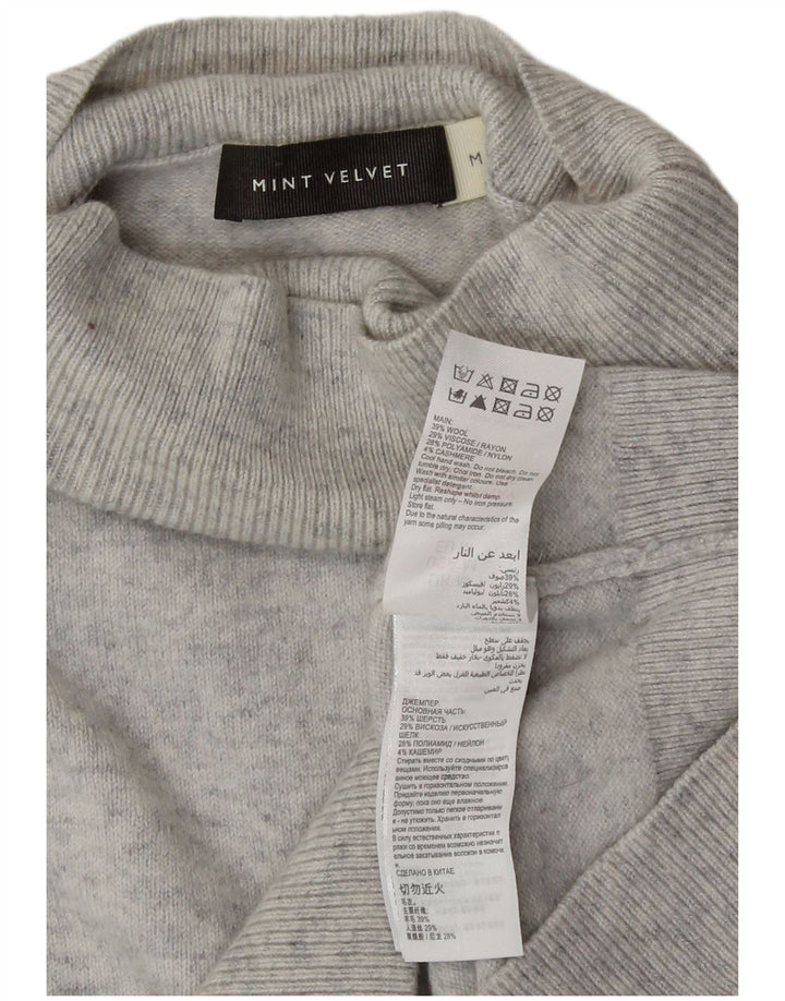 MINT VELVET Rollkragenpullover für Damen, Gr. 14, Mittelgrau meliert