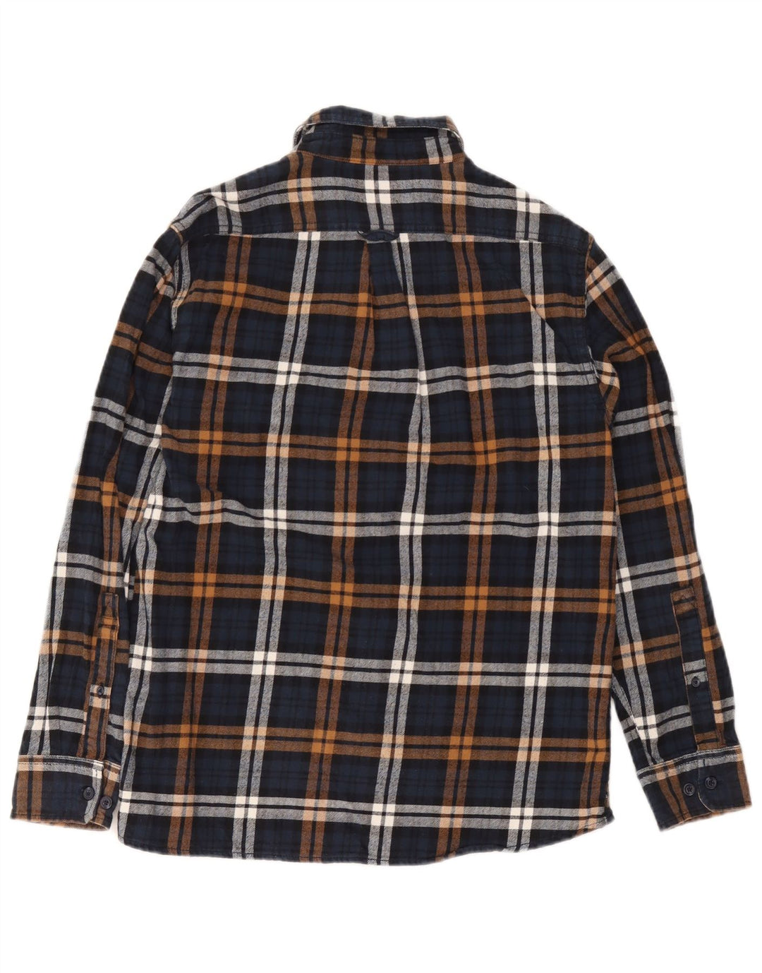 Eddie Bauer Herren-Flanellhemd, mittelgroß, marineblau, kariert, Baumwolle