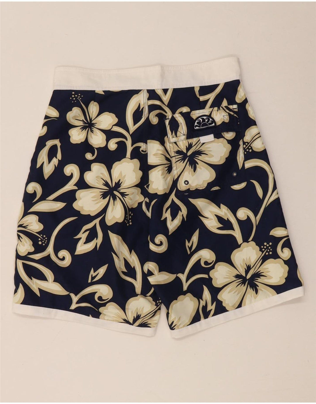 Sundek Herren-Badeshorts, klein, marineblau, geblümt, Polyester