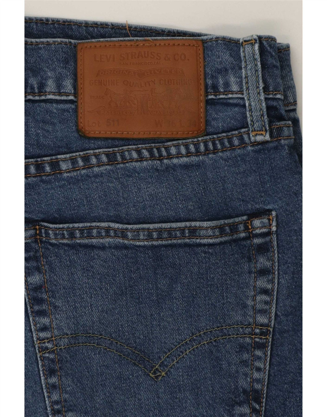 Levi's Herren 511 Slim Jeans W36 L34 Blaue Baumwolle