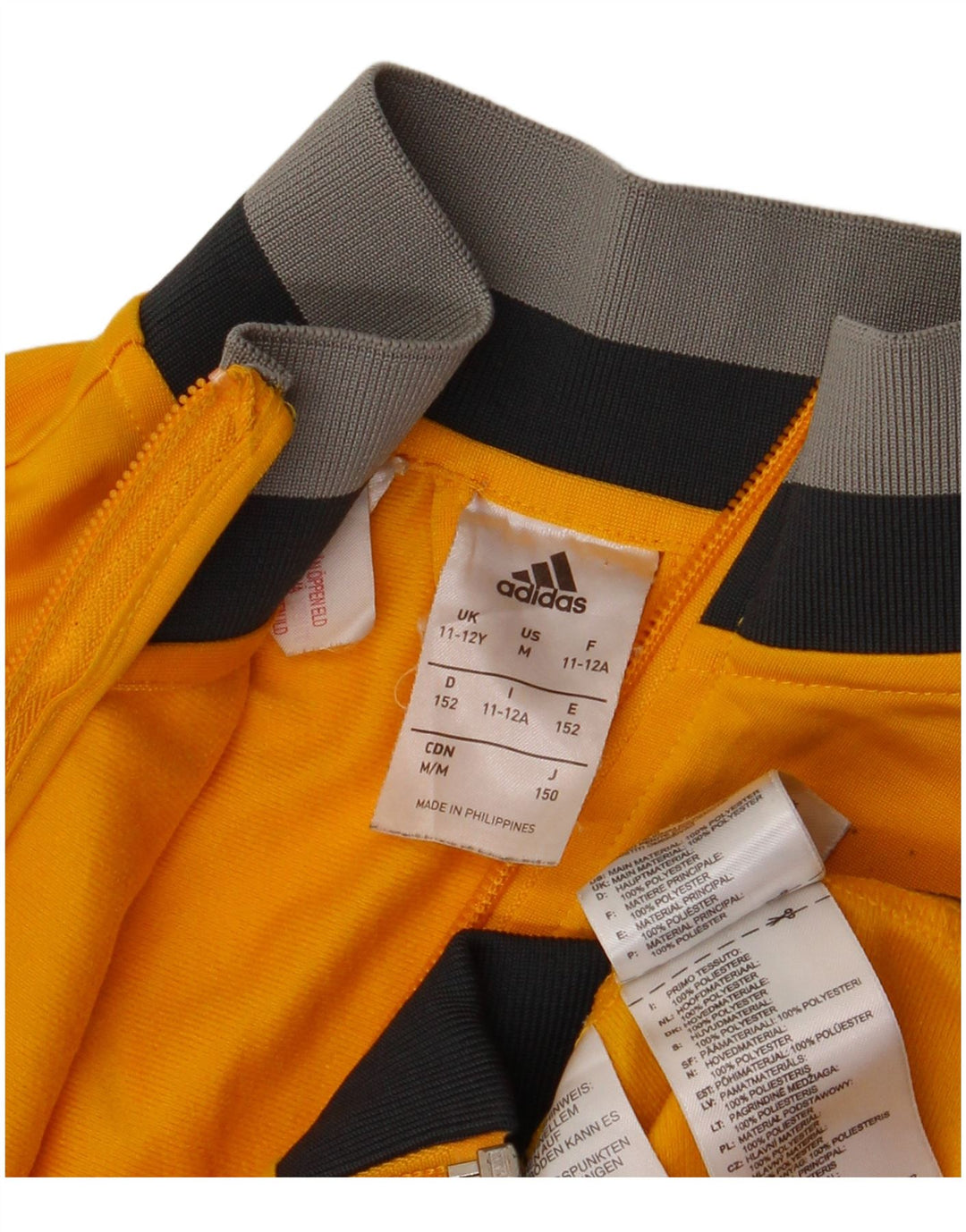 Adidas Jungen Juventus Trainingsanzug Top Jacke 11-12 Jahre Gelb Polyester