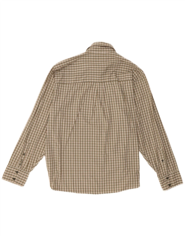 Wrangler Herrenhemd XL Beige kariert Baumwolle