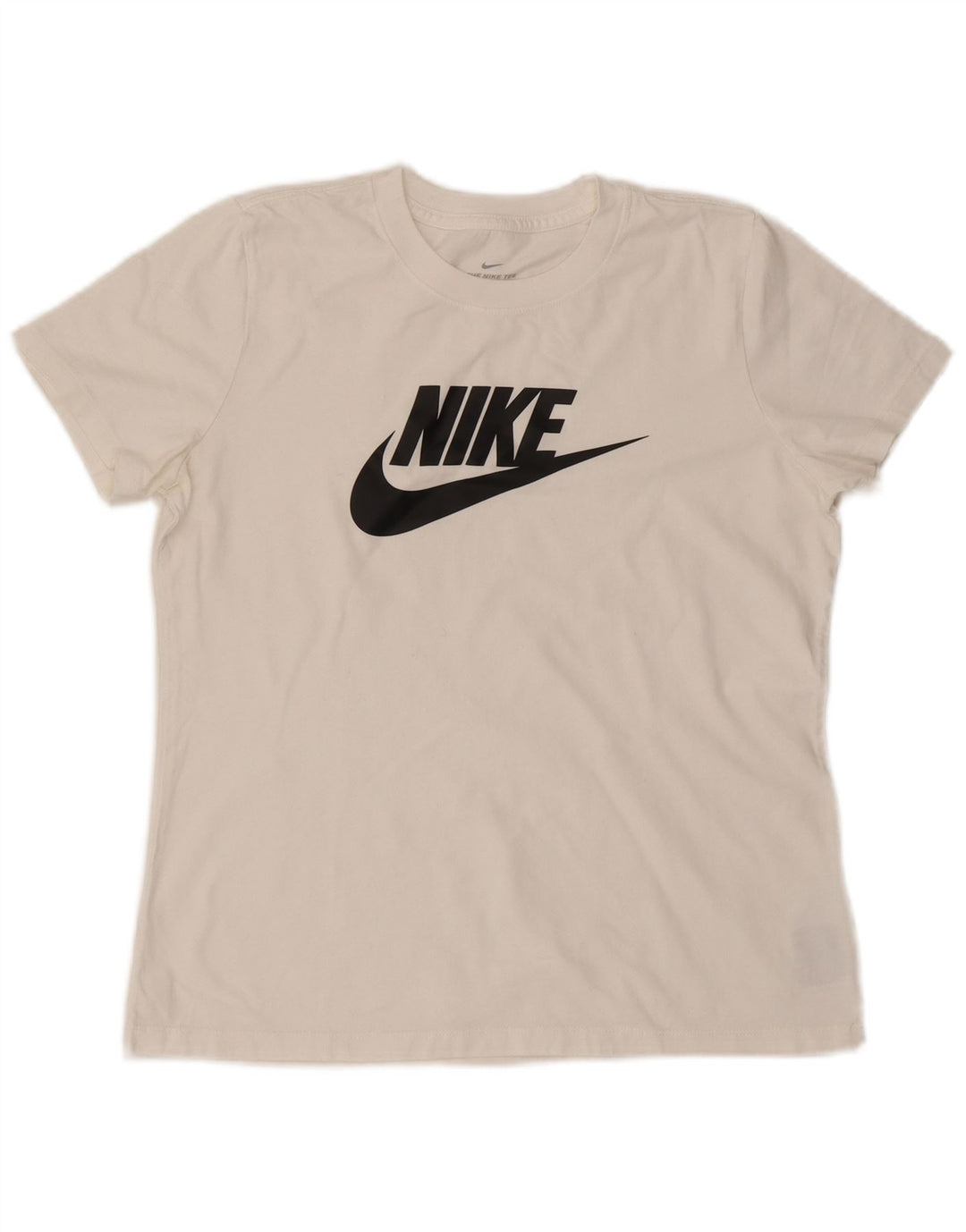 Nike Damen Graphic T-Shirt Top UK 14 Mittelweiße Baumwolle
