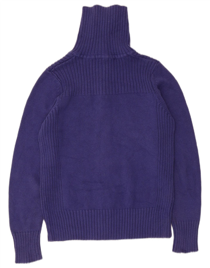 Marks & Spencer Damen-Cardigan-Pullover UK 14 Mittelblaue Baumwolle
