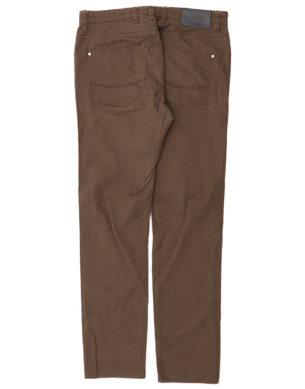 Ted Baker Slim Freizeithose für Herren, W32, L31, Khaki, Baumwolle