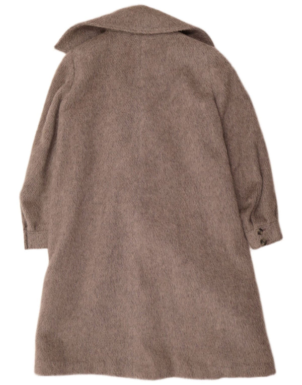 Vintage Damen Zweireihiger Mantel EU 44 XL Grau
