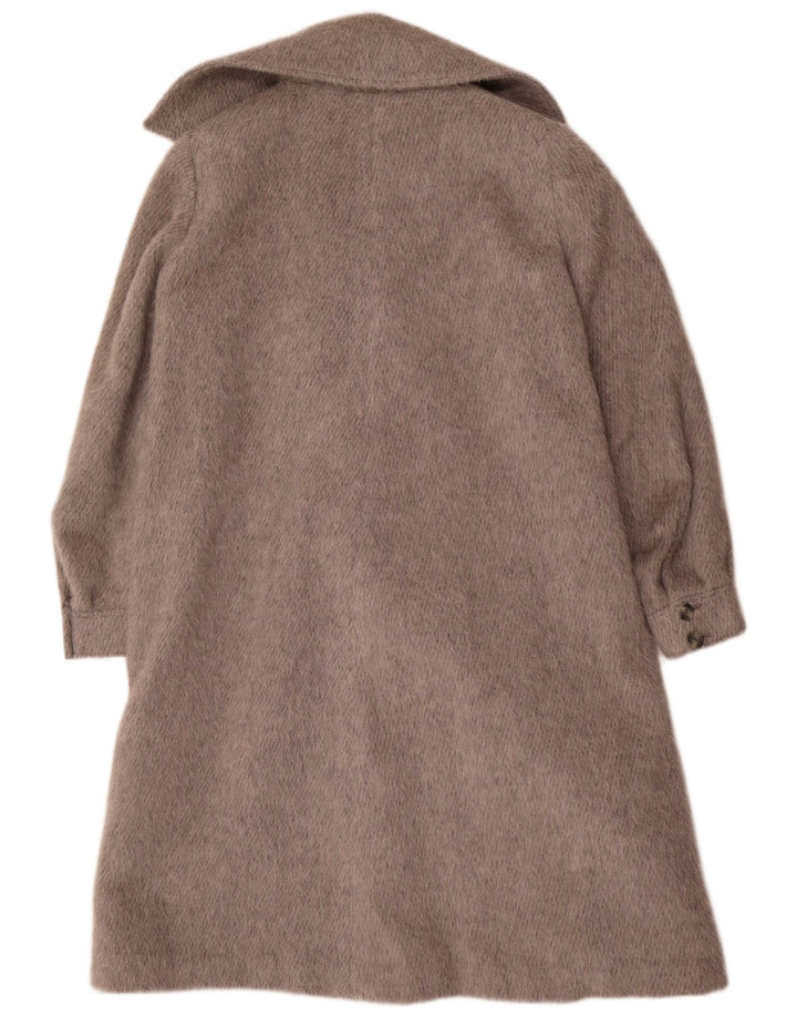 Vintage Damen Zweireihiger Mantel EU 44 XL Grau