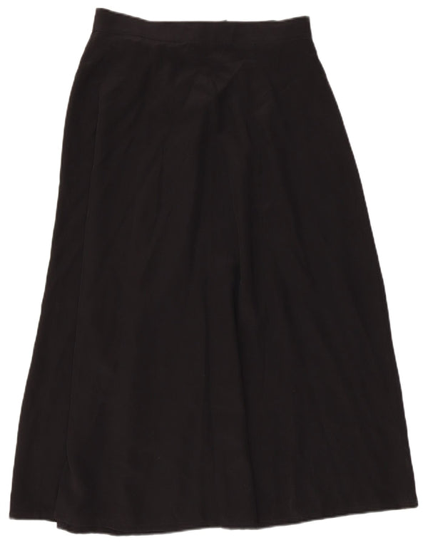 Marella Damen Wickelrock UK 12 Medium W28 Schwarze Seide