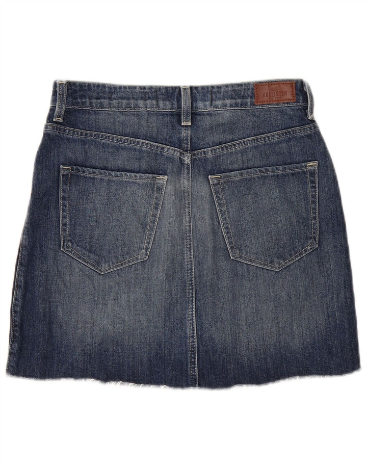 Hollister Damen Mini-Jeansrock W28 mittelblaue Baumwolle