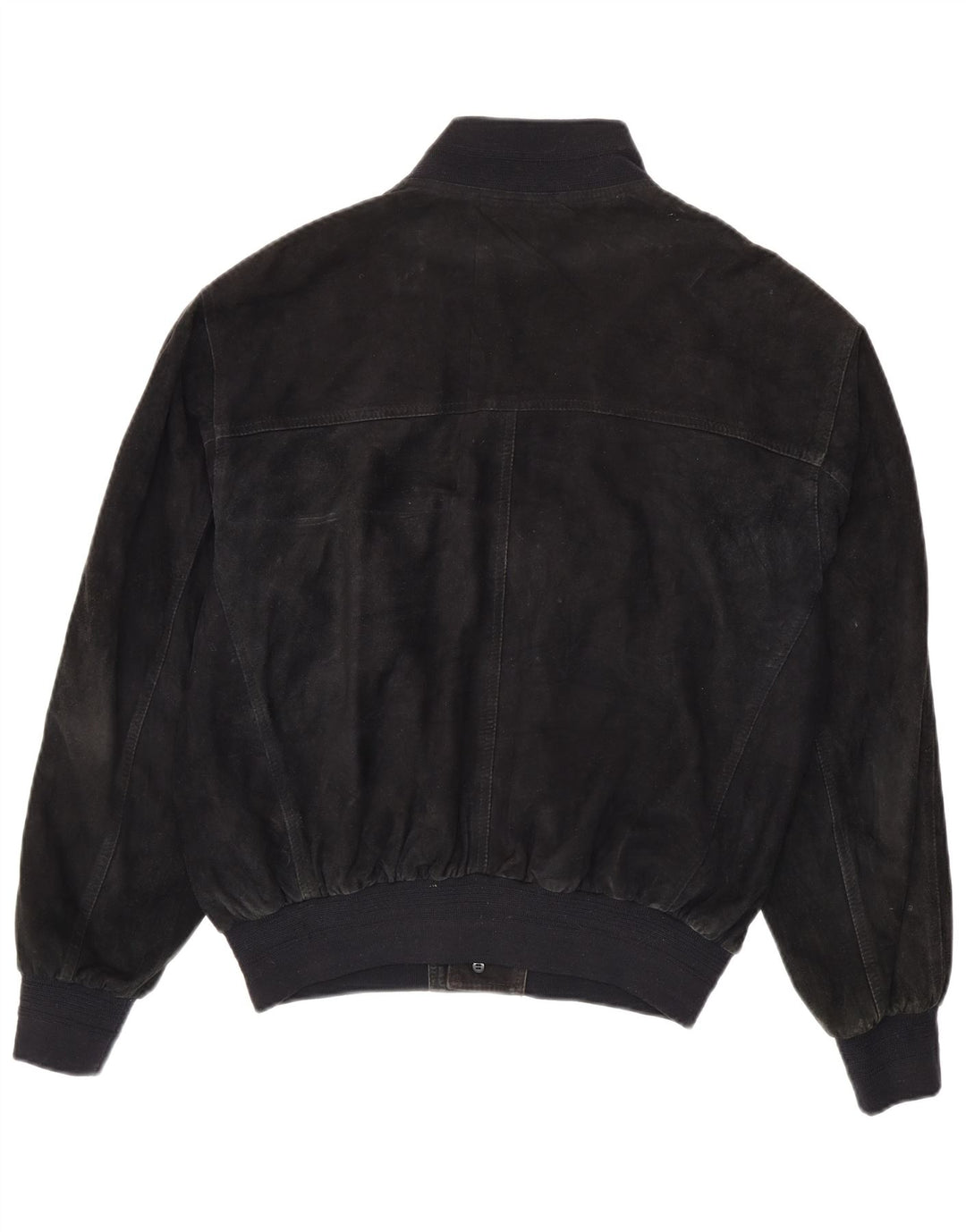 Vintage Herren Wildleder Bomberjacke UK 40 Großes schwarzes Leder