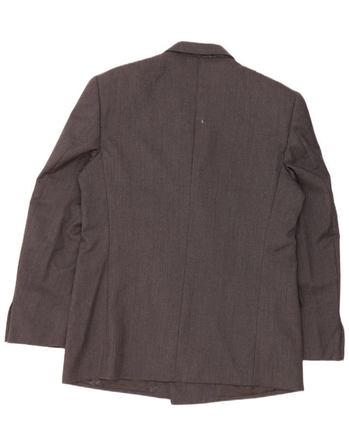 PIERRE CARDIN Herren-Zweireiher-Blazerjacke, EU 50, große graue Wolle