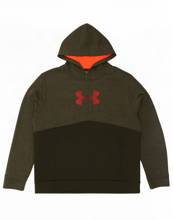 Under Armour Herren-Kapuzenpullover mit Grafik, 2XL, Khaki meliert