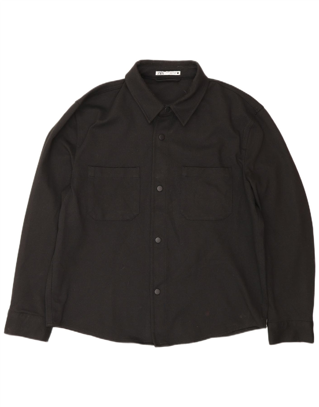 Zara Herren Overshirt Shirt XL Schwarz Polyester