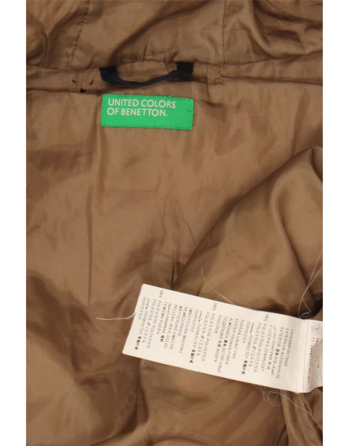 Benetton Wattierte Damenjacke mit Kapuze, UK 20 2XL, Marineblau, Polyester