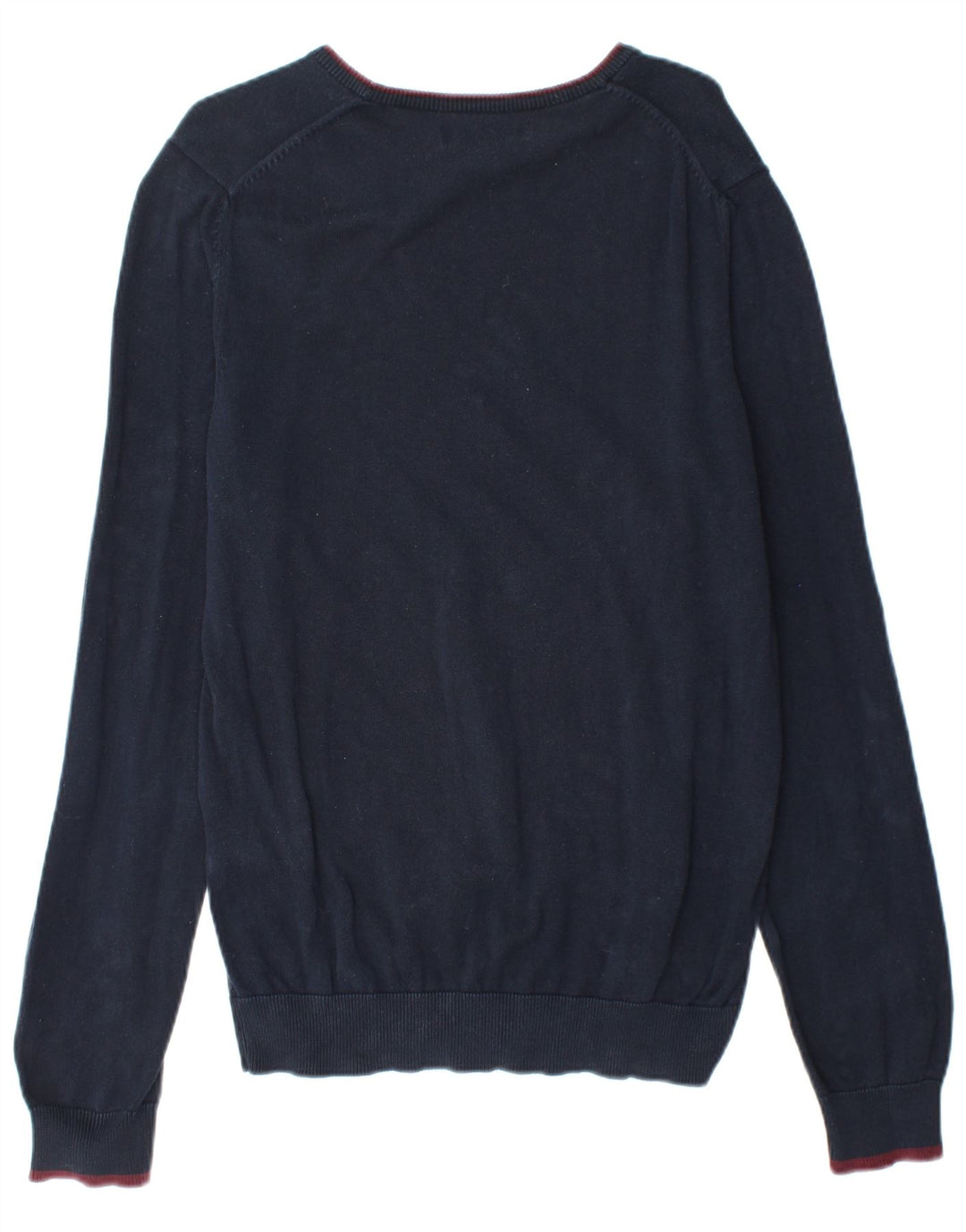 BEN SHERMAN Mens Boat Neck Jumper Sweater Medium Navy Blue Cotton