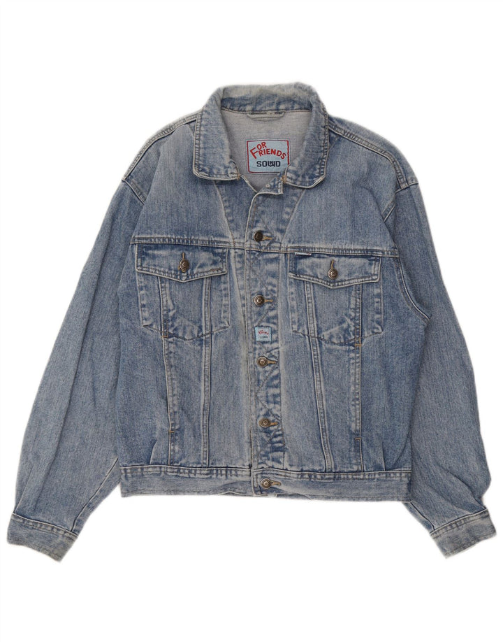 VINTAGE Mens Denim Jacket UK 36 Small Blue