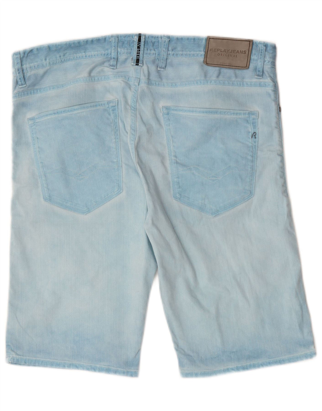 Replay Herren-Jeansshorts, W34, Größe L, Blau, Baumwolle