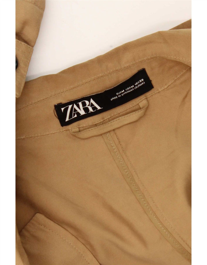 Zara Damen Übergroßer offener Mantel UK 14 Mittelbeige