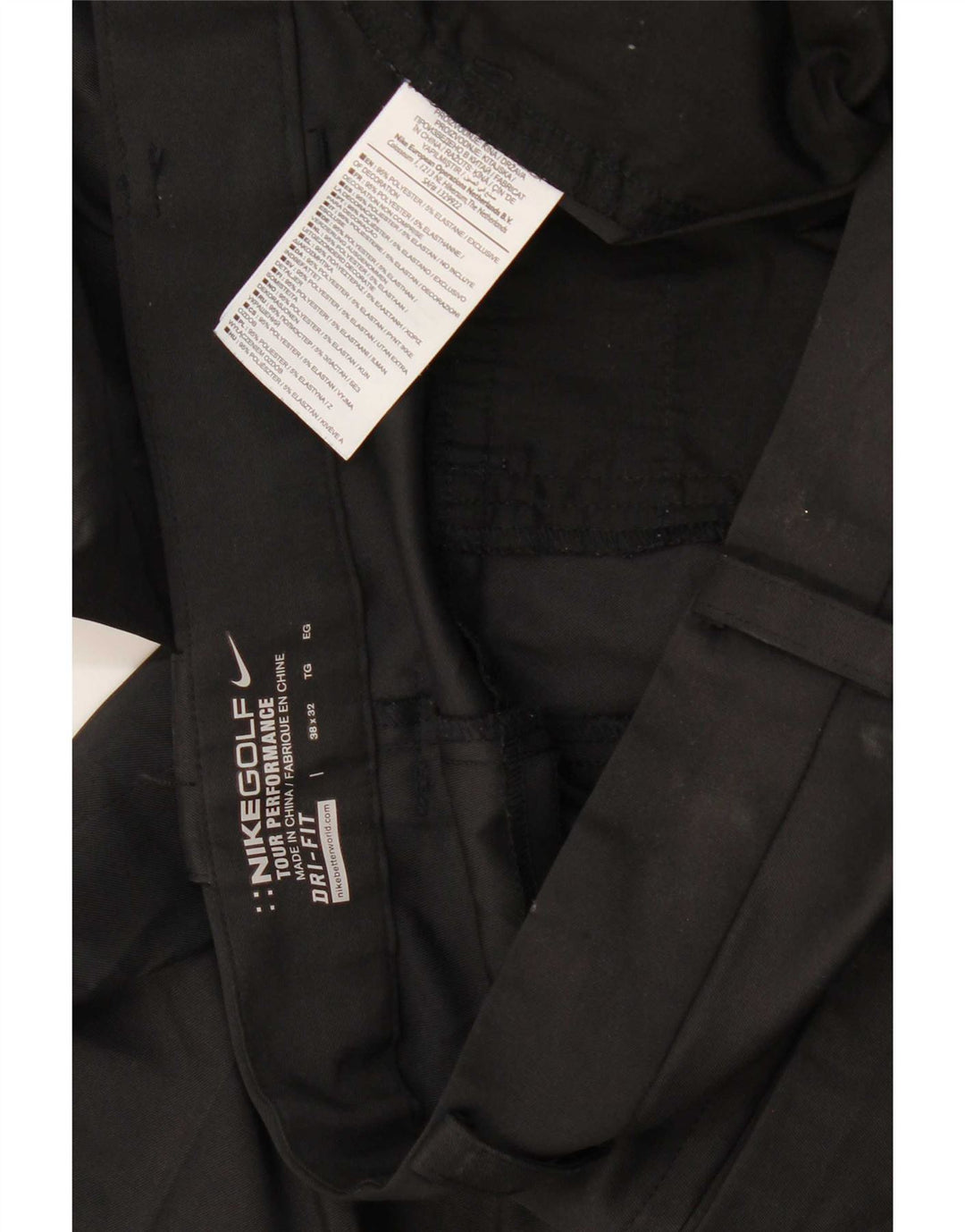 Nike Herren Dri Fit Straight Freizeithose W38 L32 Schwarz Polyester