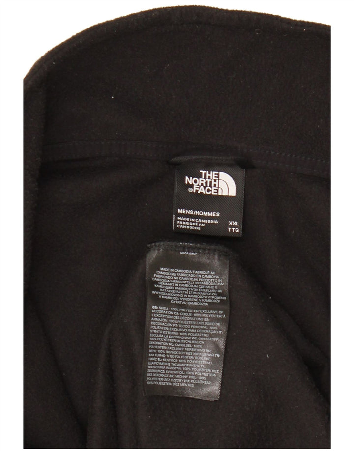The North Face Herren-Fleecepullover mit Reißverschluss, 2XL, Schwarz, Polyester