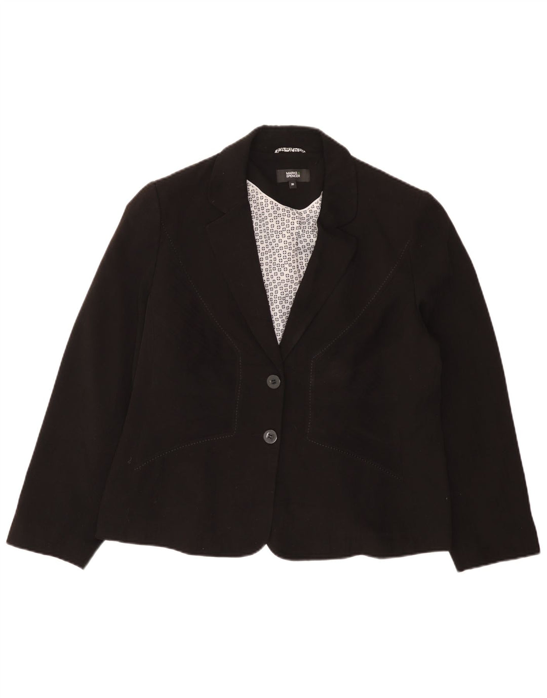 Marks & Spencer Damen-Blazer mit 2 Knöpfen, UK 20, 2XL, Schwarz, Polyester