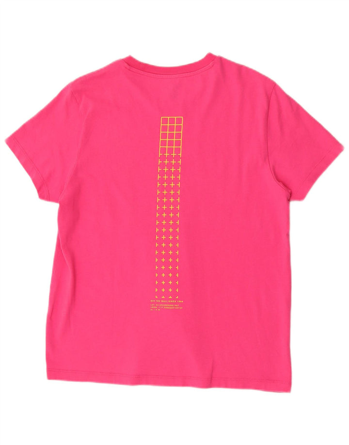Vans Damen Grafik-T-Shirt-Oberteil UK 14 Mittelrosa