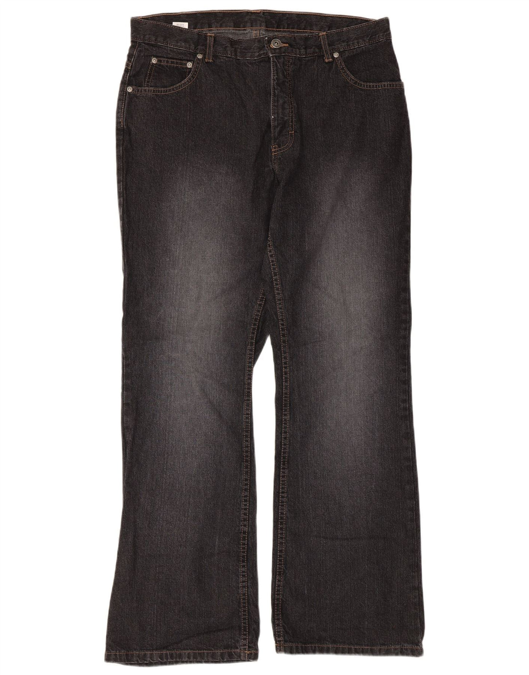 Marks & Spencer Damen Bootcut Jeans UK 16 Large W34 L30 Schwarze Baumwolle