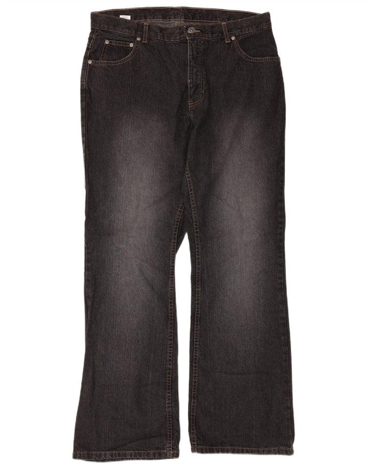 Marks & Spencer Damen Bootcut Jeans UK 16 Large W34 L30 Schwarze Baumwolle