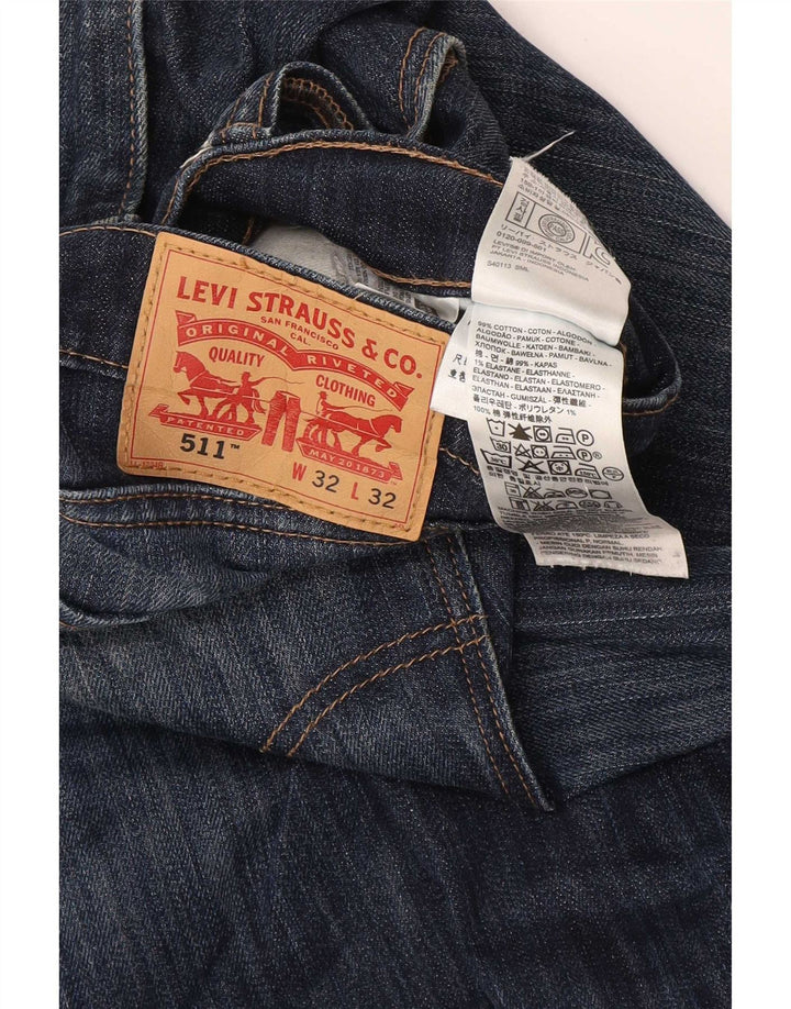 Levi's Herren 511 Slim Jeans W32 L32 Marineblau Baumwolle