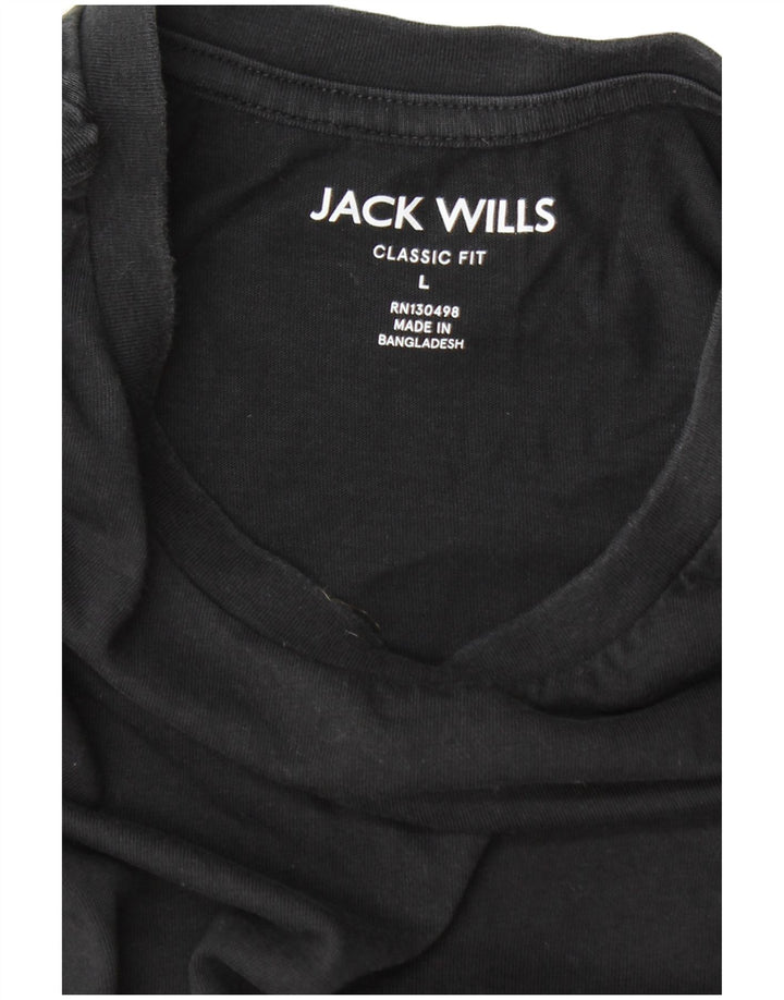 Jack Wills Herren-T-Shirt mit klassischer Passform, Größe L, Grau