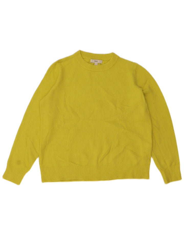 Marks & Spencer Damen-Pullover mit U-Boot-Ausschnitt, Gr. 14, Mittelgelb