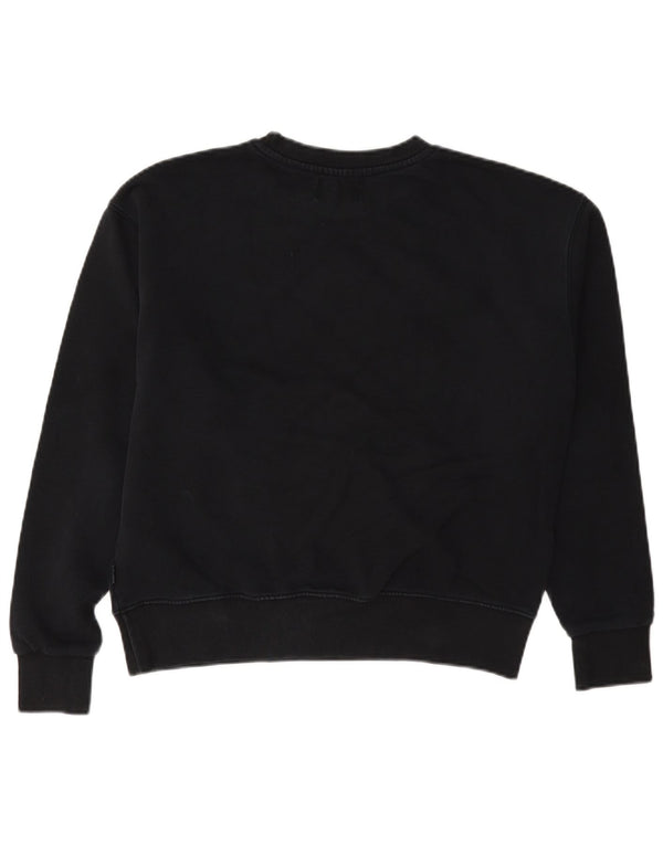 Converse Damen-Sweatshirt in Übergröße, Größe 6, XS, Schwarz, Baumwolle