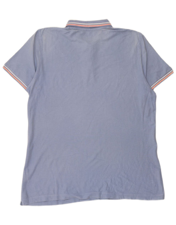 LOTTO Mens Polo Shirt 2XL Blue Cotton