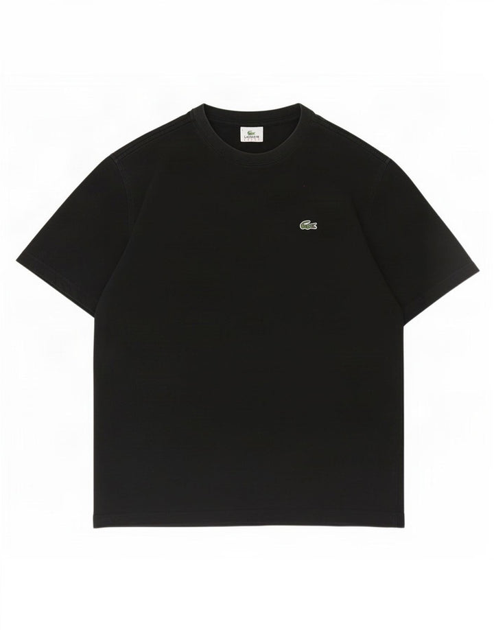 Lacoste Herren T-Shirt Top Größe 5 Große schwarze Baumwolle